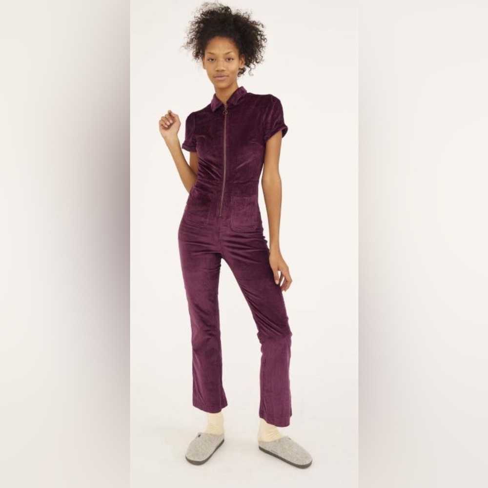 Urban Outfitters Clark Corduroy Zip-front Coverall Jumpsuit S